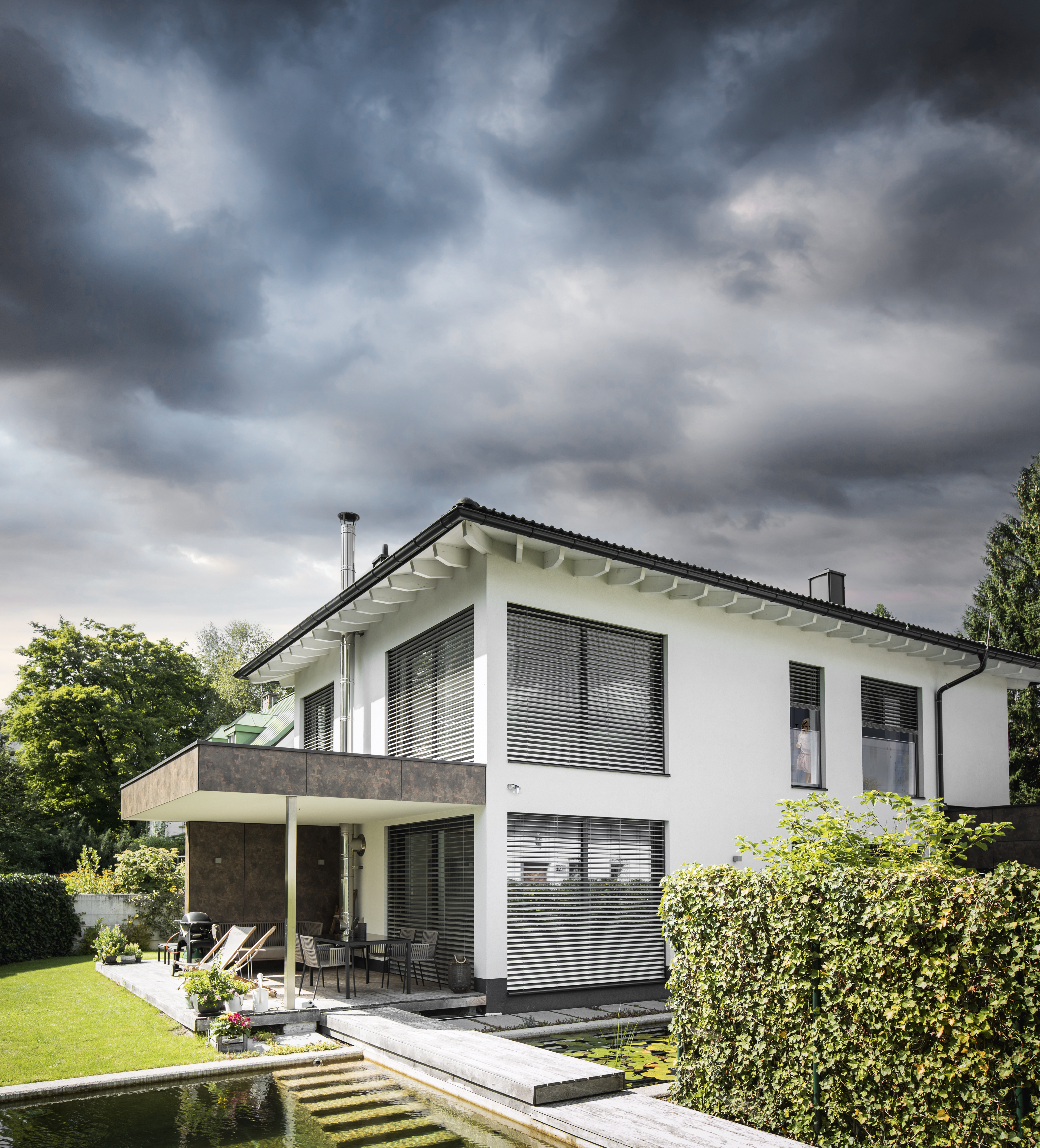 Absturzsicherung bei modernem Haus